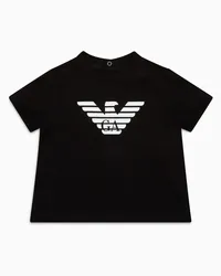 Emporio Armani OFFICIAL STORE T-shirt In Jersey Pima Con Logo Nero