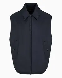 Emporio Armani OFFICIAL STORE Smanicato Con Zip In Nylon Water Repellent Blu