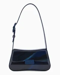 Emporio Armani OFFICIAL STORE Borsa A Spalla Baguette Lucida Stampa Cosmo Capsule Black Blue Asv Fantasia