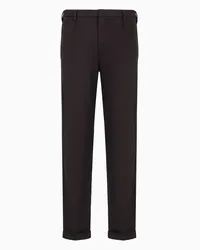 Emporio Armani OFFICIAL STORE Pantaloni Chino In Cotone Compatto Nero