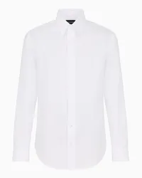 Emporio Armani OFFICIAL STORE Camicia In Cotone Armaturato Bianco