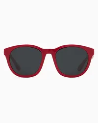 Emporio Armani OFFICIAL STORE Occhiali Da Sole Junior Forma Phantos Con Lenti Clip-on Rosso