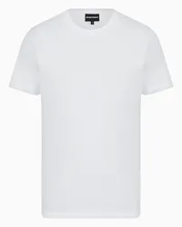 Emporio Armani OFFICIAL STORE T-shirt In Jersey Mercerizzato Bianco