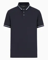 Emporio Armani OFFICIAL STORE Polo In Jersey Con Logo Piazzato Blu