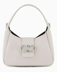 Emporio Armani OFFICIAL STORE Borsa A Mano Hobo In Pelle Con Fibbia Aquila Beige