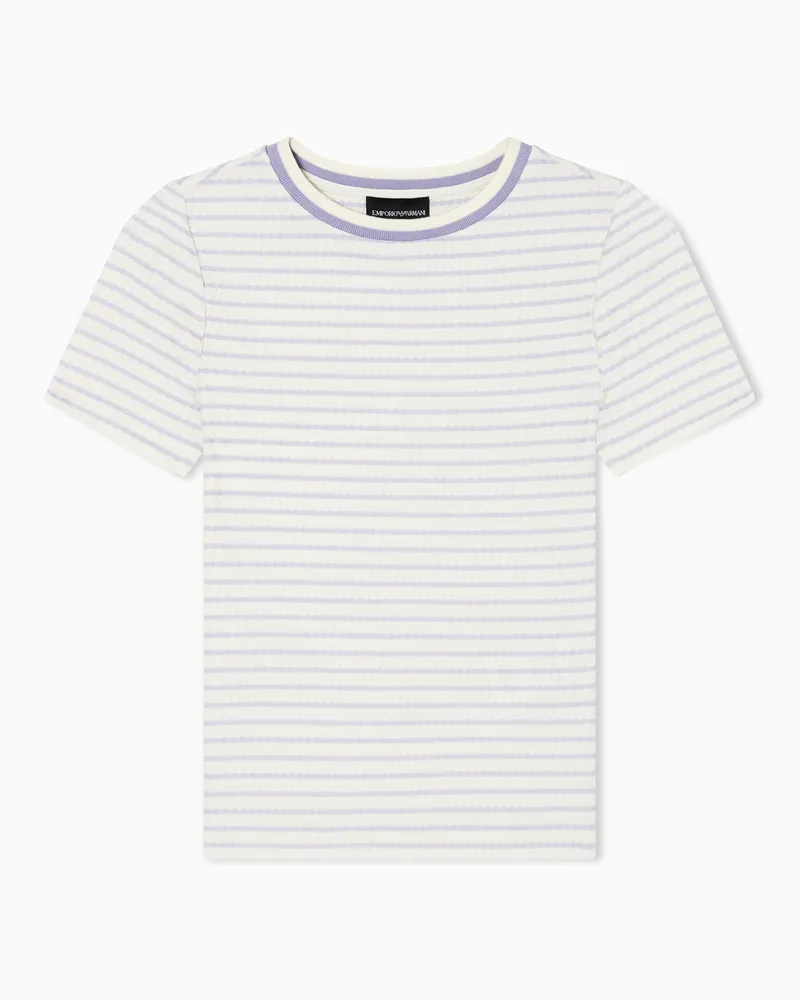 Emporio Armani Maglia in jersey jacquard effetto goffrato Beige