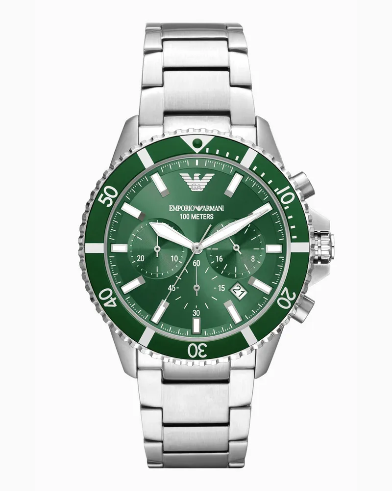 Emporio Armani Orologio World Explorer con cronografo in acciaio inossidabile Multicolore