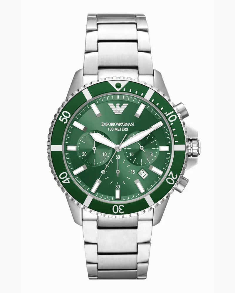 Emporio Armani Orologio World Explorer con cronografo in acciaio inossidabile Multicolore