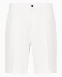 Emporio Armani OFFICIAL STORE Bermuda Con Nervature In Double Jersey Bianco