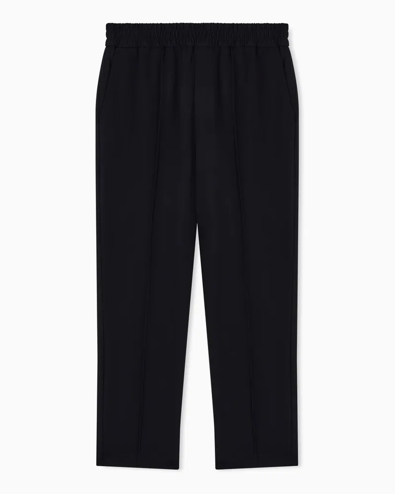 Emporio Armani Pantaloni in nylon misto viscosa Blu