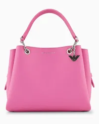 Emporio Armani OFFICIAL STORE Borsa A Mano Effetto Palmellato Con Charm Aquila Rosa