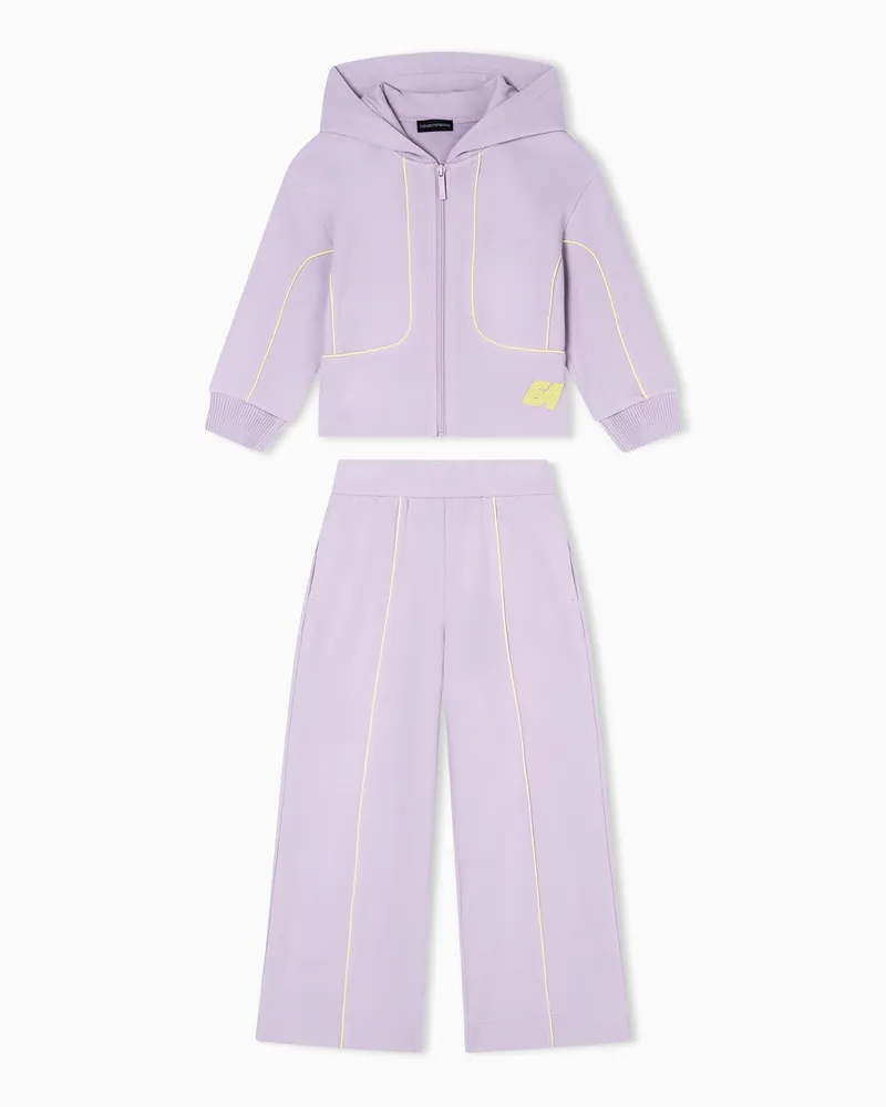 Emporio Armani Completo felpa e pantaloni in double jersey piquet Viola
