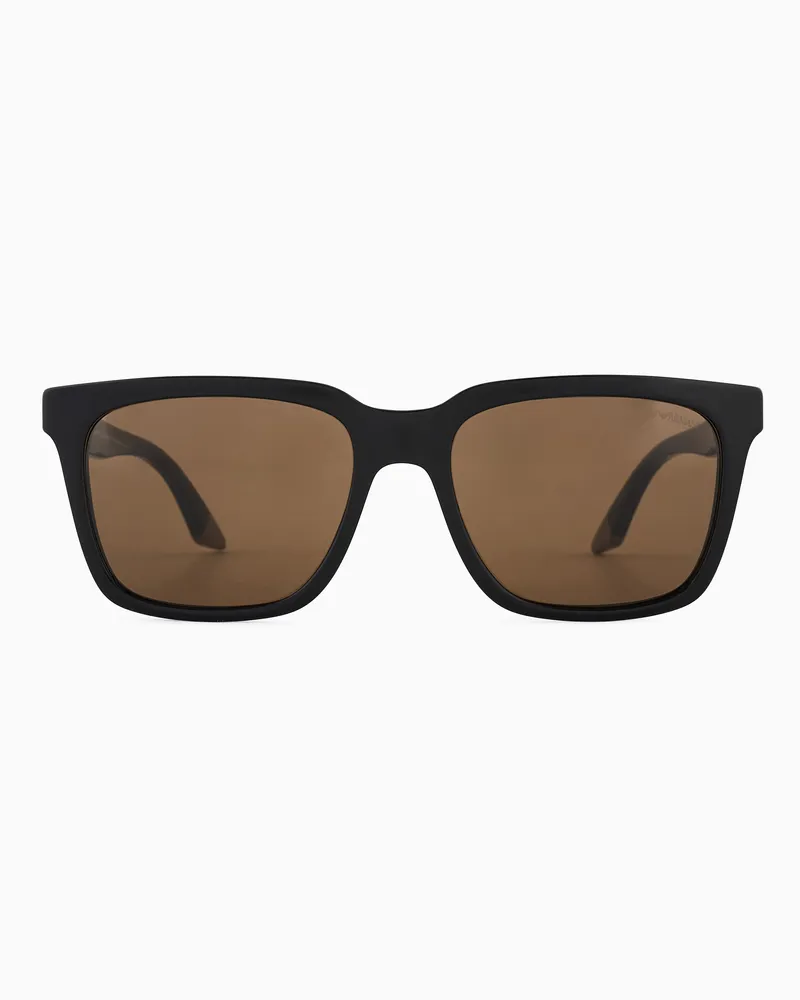 Emporio Armani Occhiali da sole da uomo forma squadrata Beige