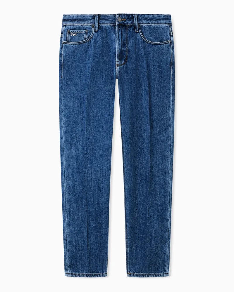 Emporio Armani Jeans J06 slim fit in denim misto lyocell Blu