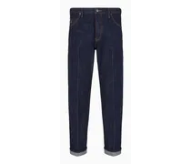 Emporio Armani OFFICIAL STORE Jeans J69 Loose Fit In Denim Selvedge Vintage Denim Lab Blu