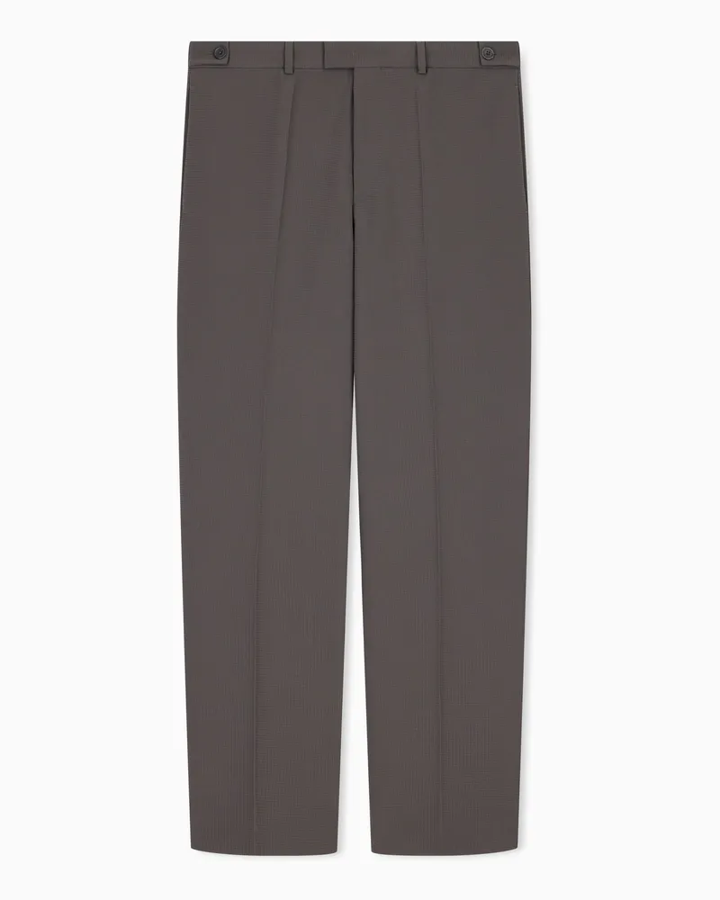 Emporio Armani Pantaloni in jersey crepe 3D Capsule Signature Grigio
