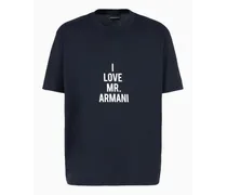 OFFICIAL STORE T-shirt In Jersey Light Con Stampa I Love Mr Armani Asv