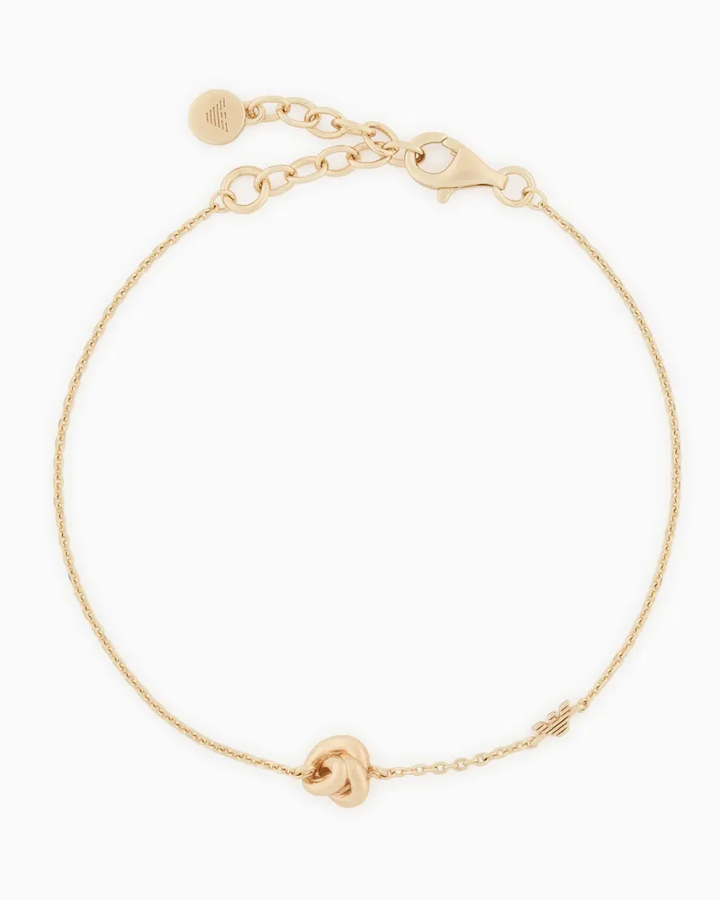 Emporio Armani Bracciale con nodo in argento sterling color oro giallo Multicolore