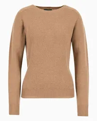 Emporio Armani OFFICIAL STORE Maglione Girocollo In Puro Cashmere Cammello