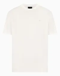 Emporio Armani OFFICIAL STORE T-shirt In Jersey Misto Lyocell Travel Essential Bianco