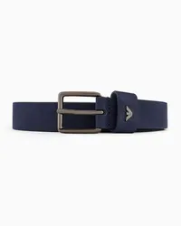 Emporio Armani OFFICIAL STORE Cintura In Pelle Scamosciata Blu