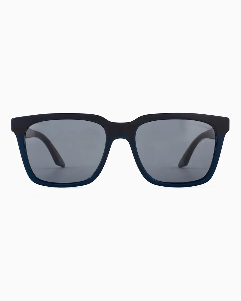 Emporio Armani Occhiali da sole da uomo forma squadrata Blu