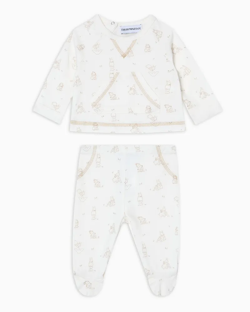 Emporio Armani Completo felpa e pantaloni Funny winter Beige