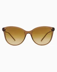 Emporio Armani OFFICIAL STORE Occhiali Da Sole Da Donna Forma Cat Eye Asian Fit Arancione