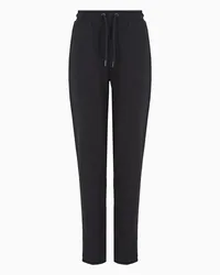 Emporio Armani OFFICIAL STORE Pantaloni Jogger Con Coulisse In French Terry Organico Asv Nero