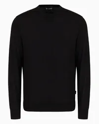 Emporio Armani OFFICIAL STORE Maglione In Misto Lana E Lyocell Asv Nero