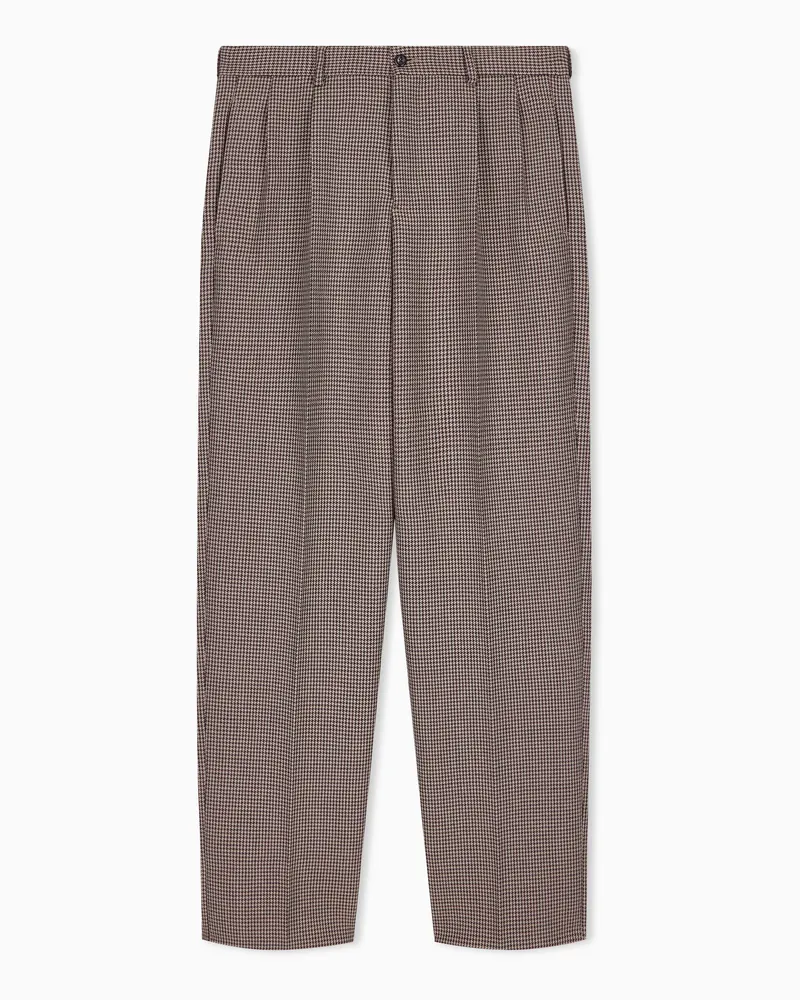 Emporio Armani Pantaloni in tweed a quadri Fantasia