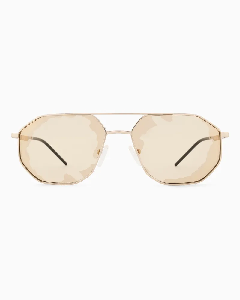 Emporio Armani Occhiali da sole da uomo forma irregolare Grigio