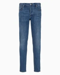 Emporio Armani OFFICIAL STORE Jeans J75 Slim Fit In Denim Stretch Washed Blu