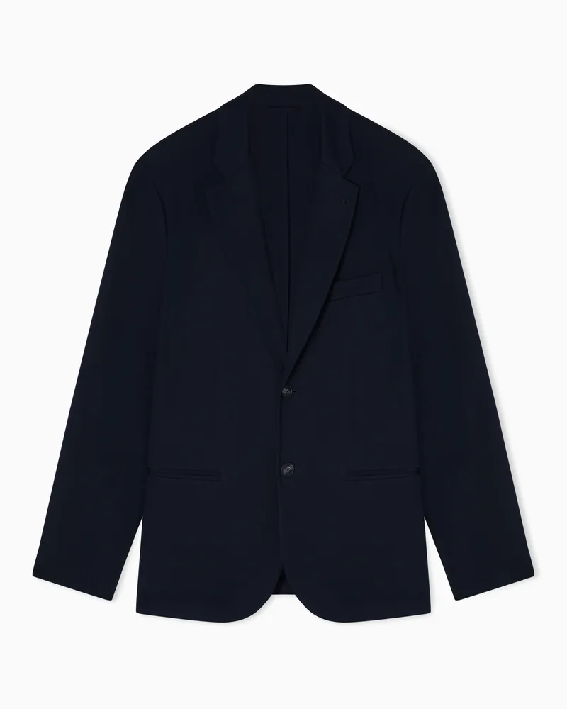 Emporio Armani Giacca monopetto in nylon Blu