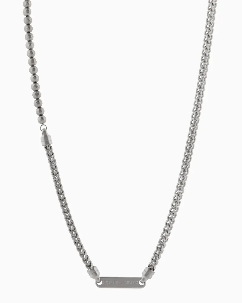 Emporio Armani Collana con piastrina in acciaio inossidabile Multicolore