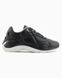 Emporio Armani OFFICIAL STORE Sneakers In Nappa Matelassé Nero