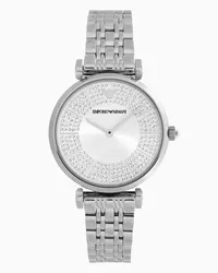 Emporio Armani OFFICIAL STORE Orologio Al Quarzo In Acciaio Inossidabile Con Due Lancette Argento