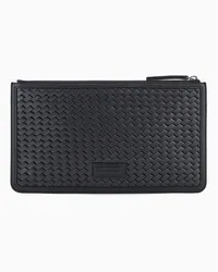 Emporio Armani OFFICIAL STORE Pouch Intrecciata Nero