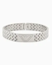 Emporio Armani OFFICIAL STORE Bracciale Con Piastrina In Acciaio Inossidabile Argento