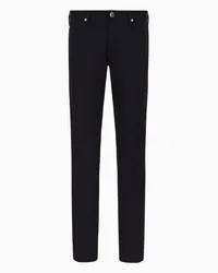 Emporio Armani OFFICIAL STORE Pantaloni J06 Slim Fit In Gabardina Comfort Stretch Blu