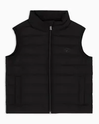 Emporio Armani OFFICIAL STORE Piumino Smanicato In Nylon Trapuntato Con Piuma Riciclata Asv Nero