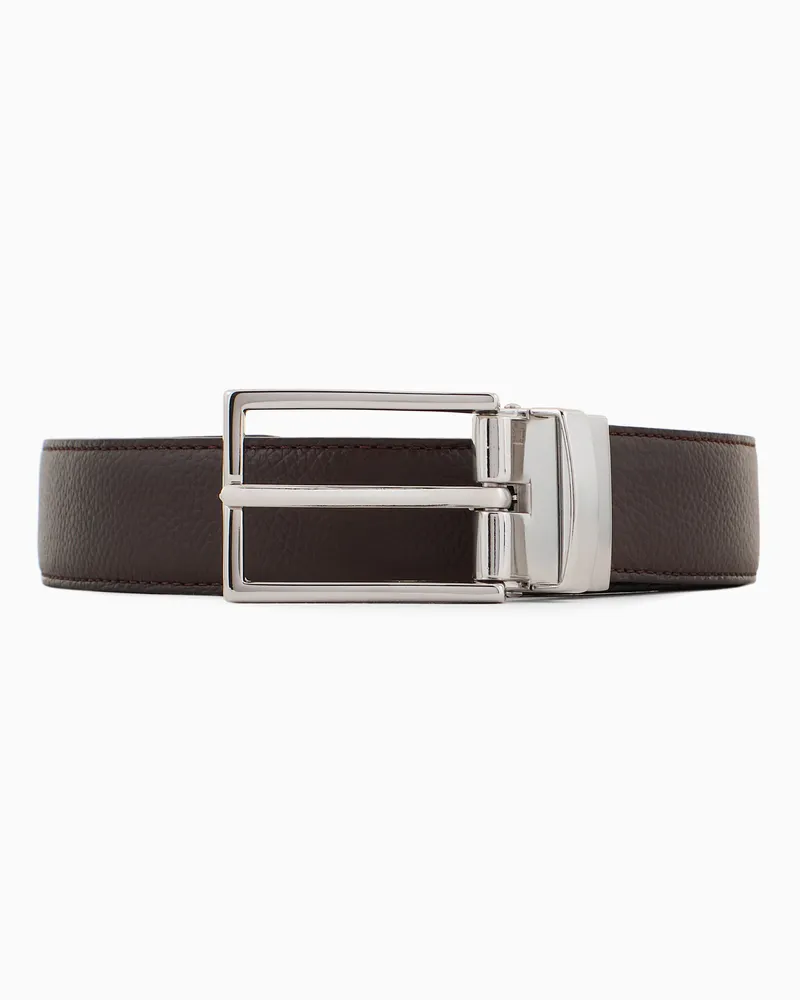 Emporio Armani Cintura reversibile in pelle Marrone