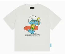 OFFICIAL STORE T-shirt In Jersey Organico Stampa The Smurfs Asv