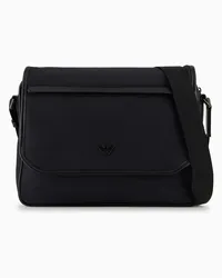 Emporio Armani OFFICIAL STORE Borsa Messenger In Nylon Riciclato Asv Nero