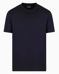 Emporio Armani OFFICIAL STORE T-shirt In Jersey Mercerizzato Travel Essential Blu