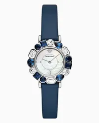 Emporio Armani OFFICIAL STORE Orologio In Pelle Blu A Due Lancette Blu