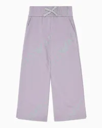 Emporio Armani OFFICIAL STORE Pantaloni Con Coulisse In Jersey Lettering All Over Ea Crew Lilla