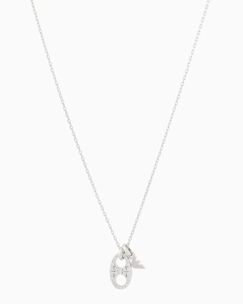 Emporio Armani Collana con ciondolo in argento sterling Multicolore