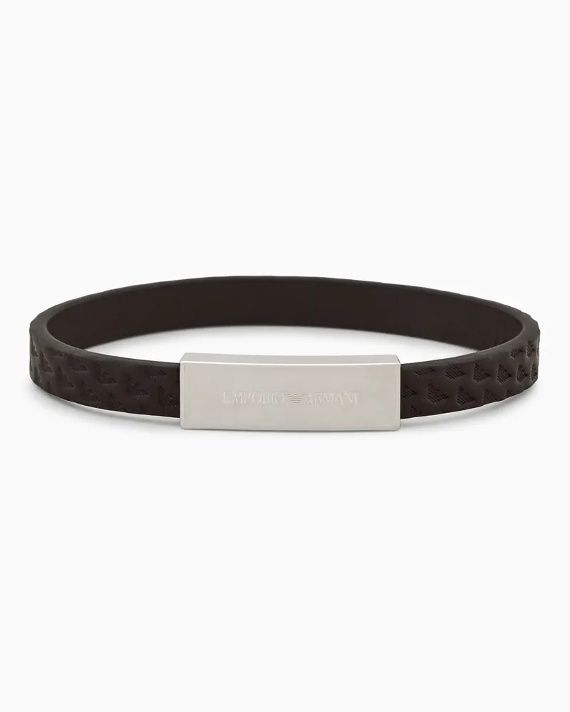 Emporio Armani Bracciale in pelle marrone Multicolore