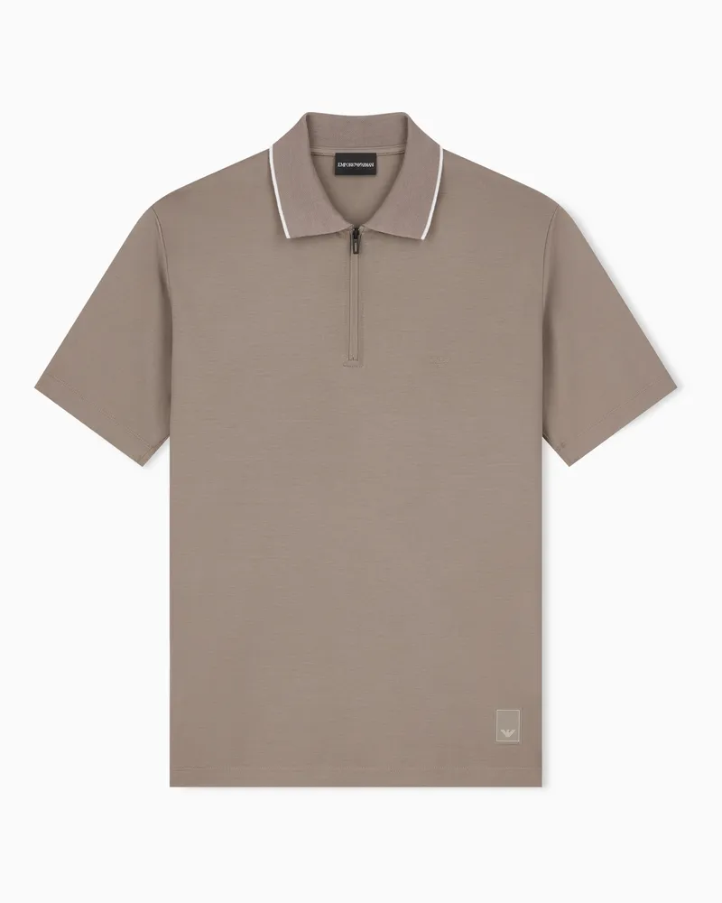 Emporio Armani Polo in jersey misto lyocell Travel Essential Beige